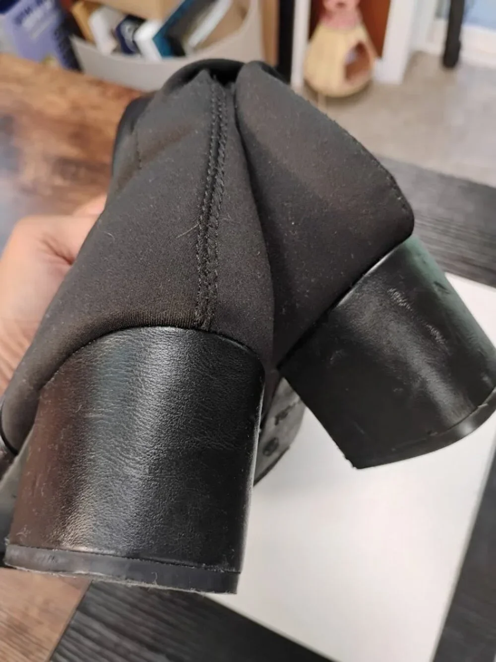Rouge Helium Black Stretch Wide Calf Boots 9